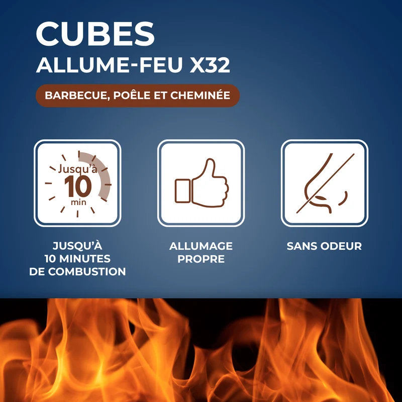 Cubes allume feu PEFC