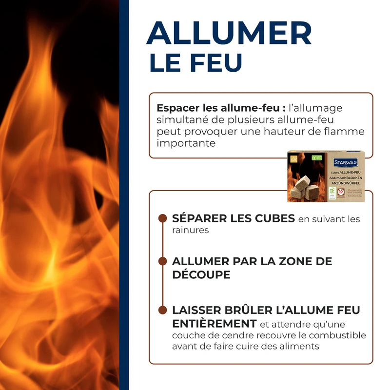 Cubes allume feu PEFC