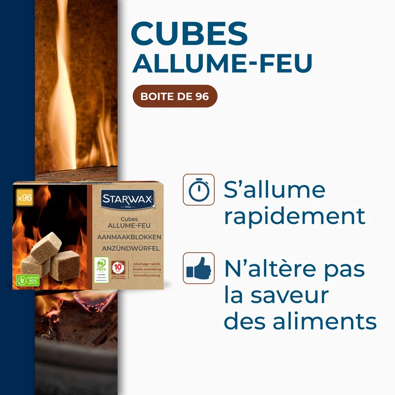 Cubes allume feu PEFC