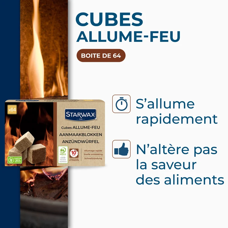 Cubes allume feu PEFC