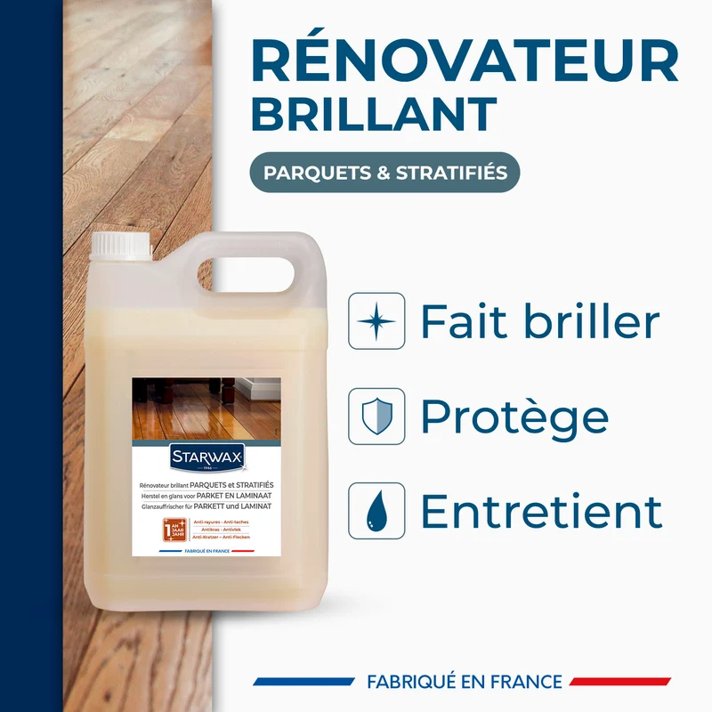 Rénovateur brillant protecteur pour parquets et sols stratifiés
