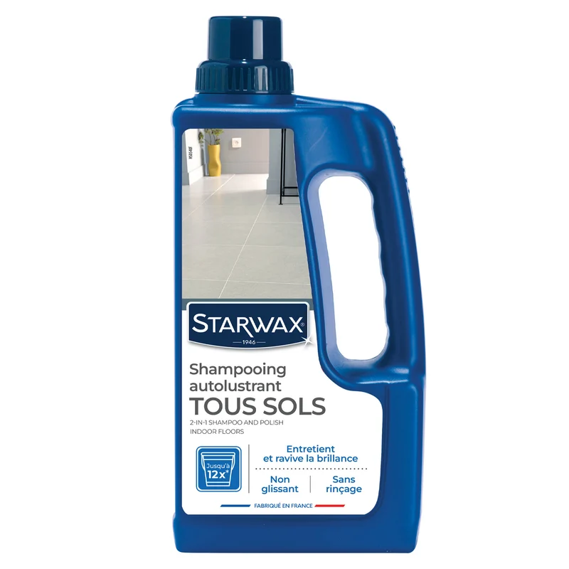 Shampooing autolustrant pour sols intérieurs