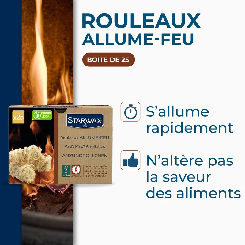 Rouleaux allume feu FSC®
