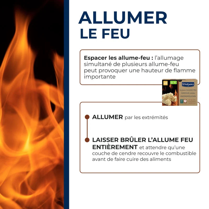 Rouleaux allume feu FSC®