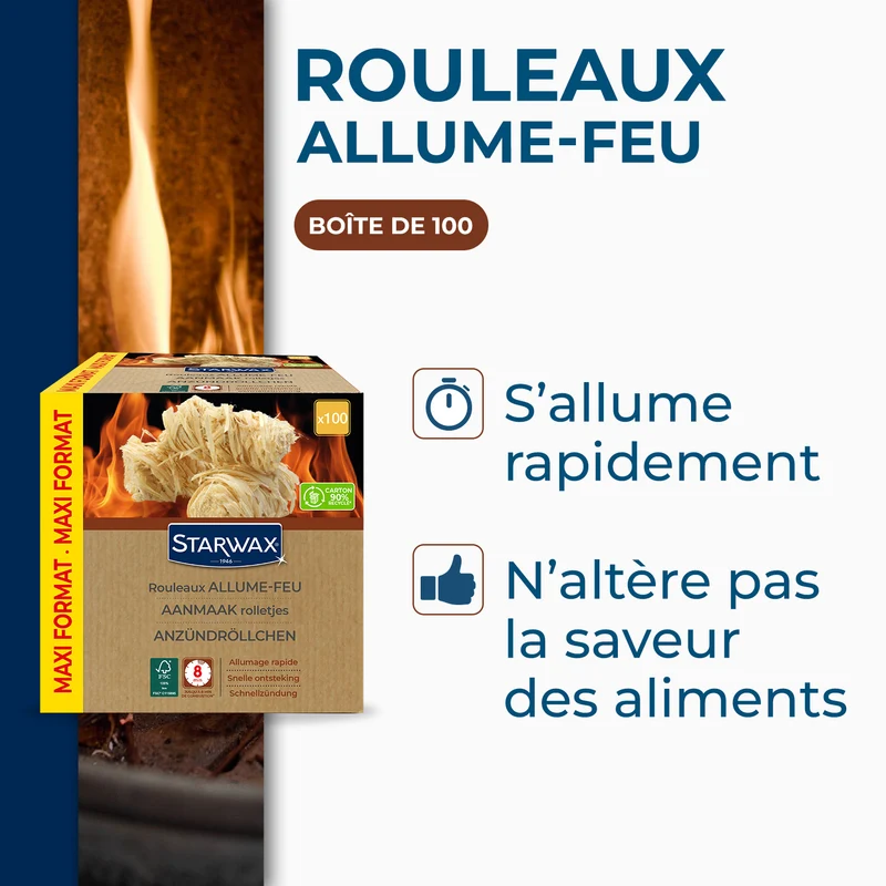 Rouleaux allume feu FSC®