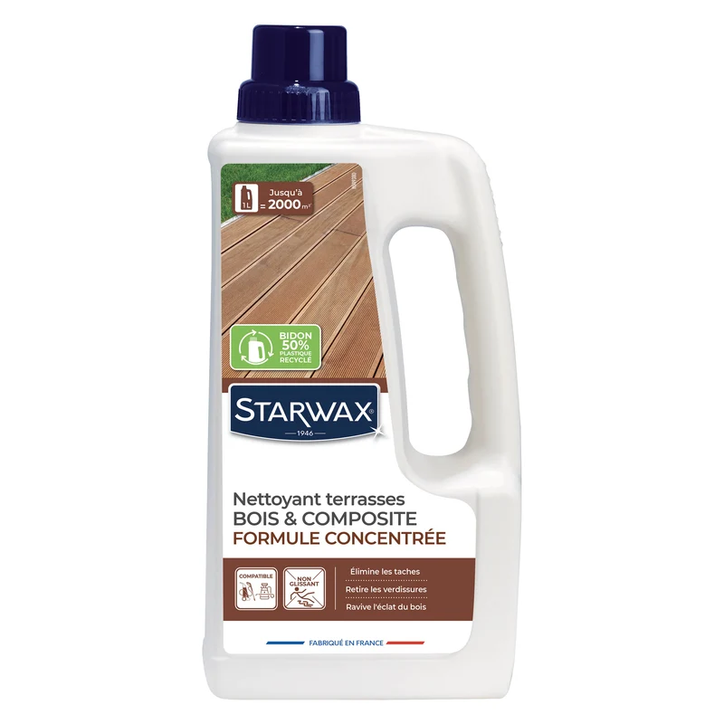 Nettoyant concentré pour terrasses en bois et composite