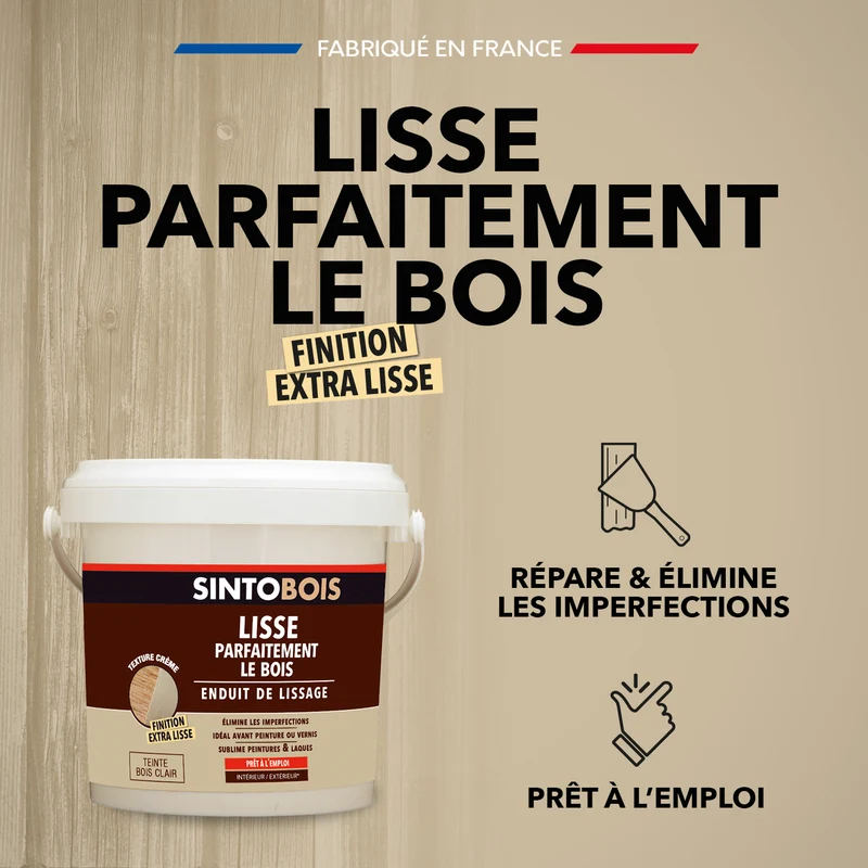 Lisse parfaitement le bois