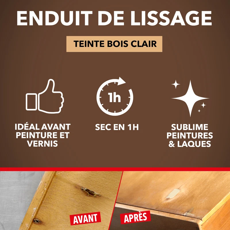 Lisse parfaitement le bois
