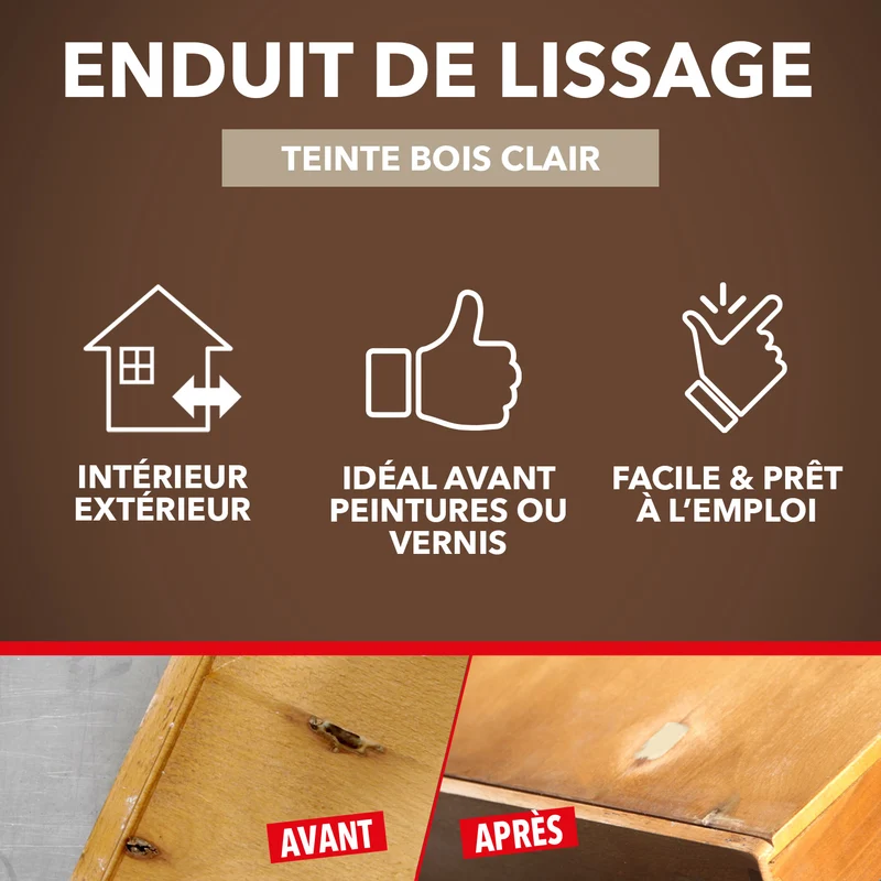 Lisse parfaitement le bois
