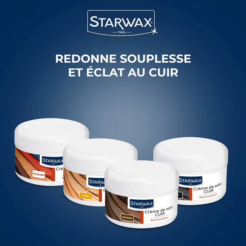 Crème de soin incolore pour cuir