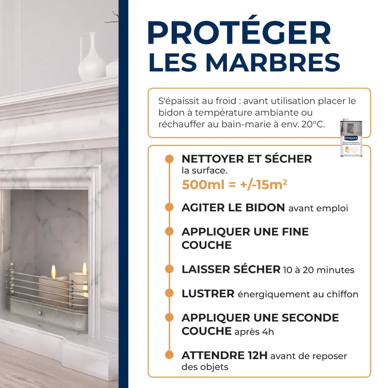 Baume embellissant pour marbre et pierres naturelles