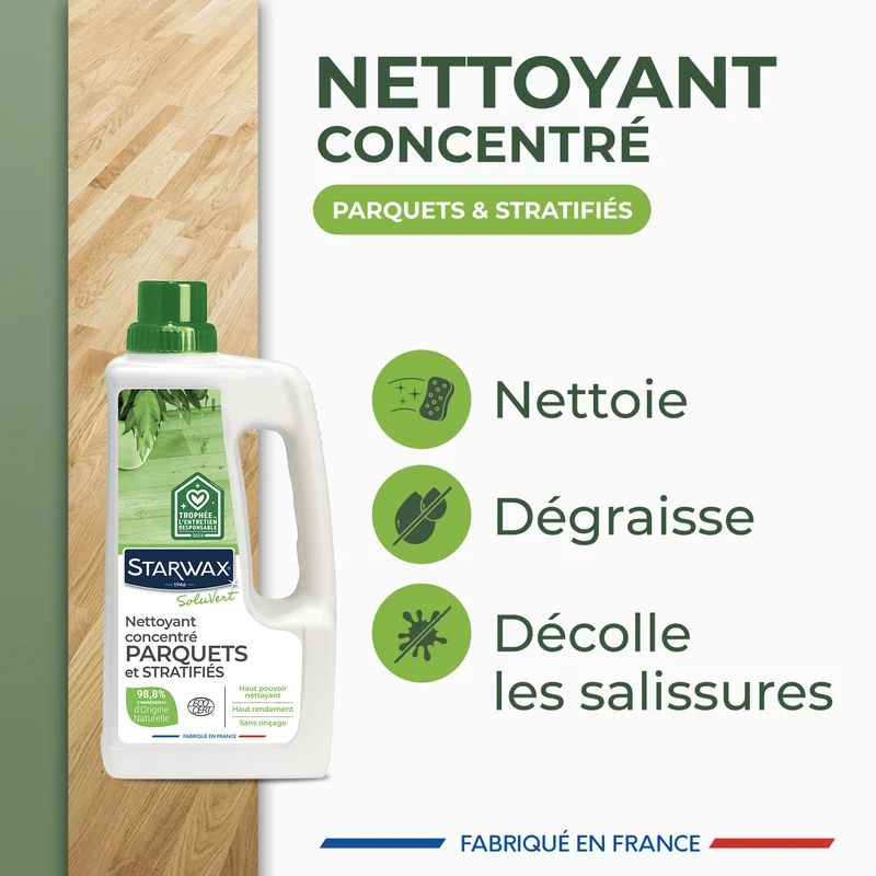 Nettoyant concentré pour parquets et sols stratifiés
