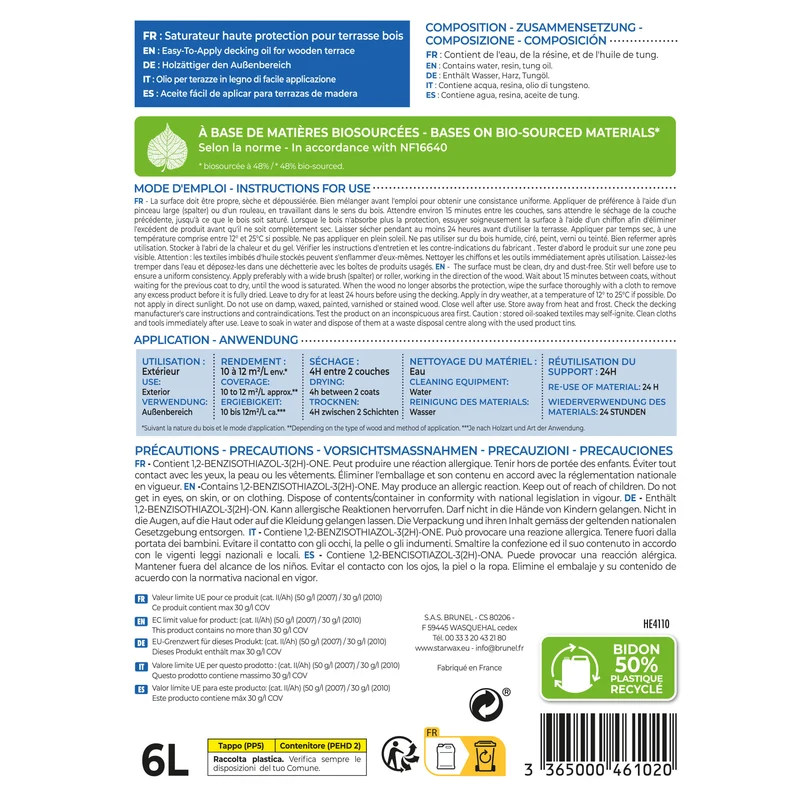 Saturateur Haute protection pour terrasses bois