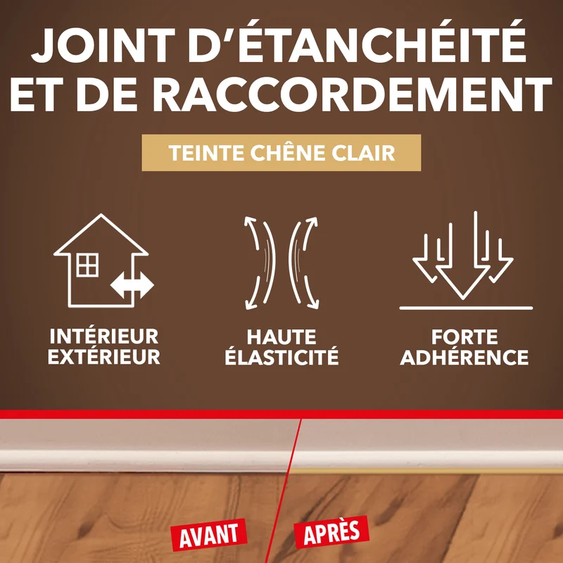 Rejointe parquets et boiseries - Etanchéité et raccordement