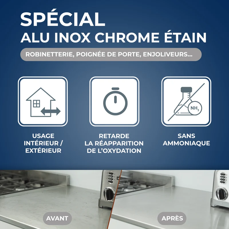 Nettoyant Alu Inox Chrome & Etain