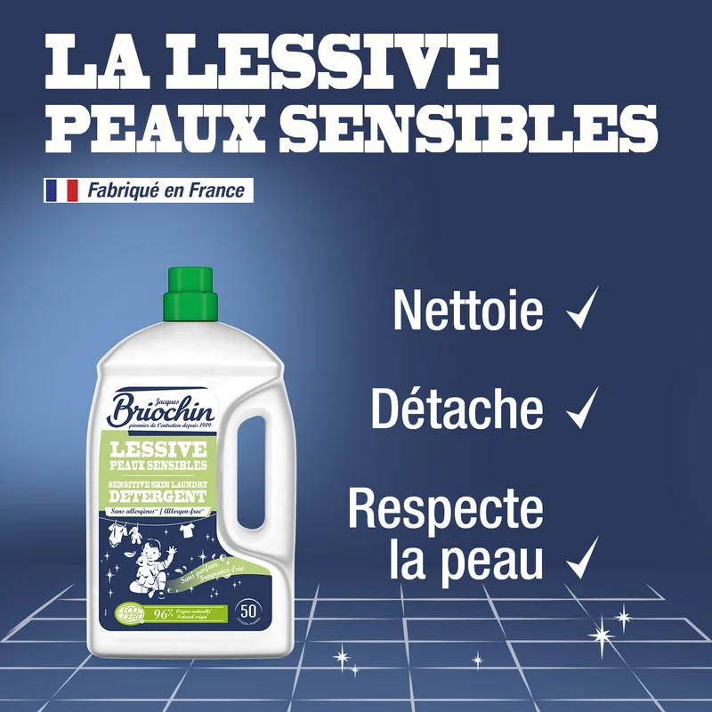 Ma Lessive Peaux Sensibles – Sans parfum- 50 lavages