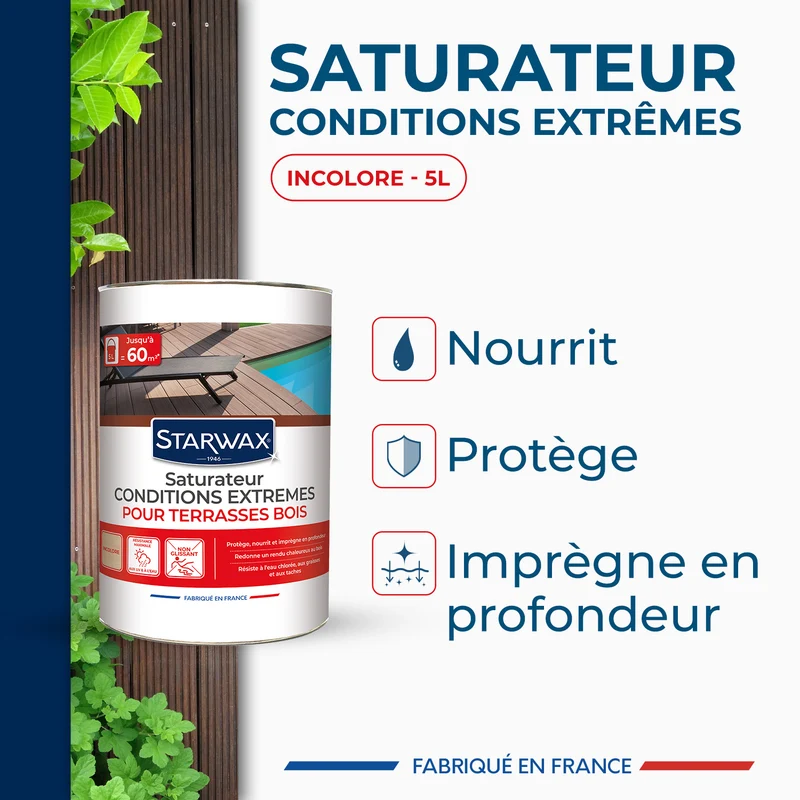 Saturateur bois extérieurs conditions extrêmes