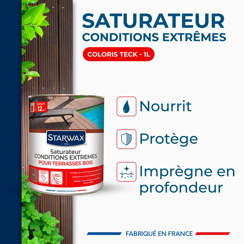 Saturateur bois extérieurs conditions extrêmes