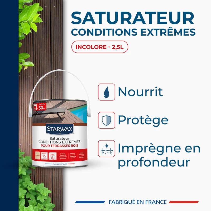 Saturateur bois extérieurs conditions extrêmes