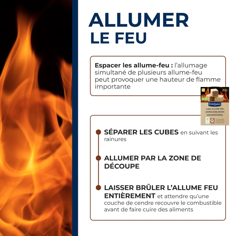 Cubes allume feu XXL PEFC