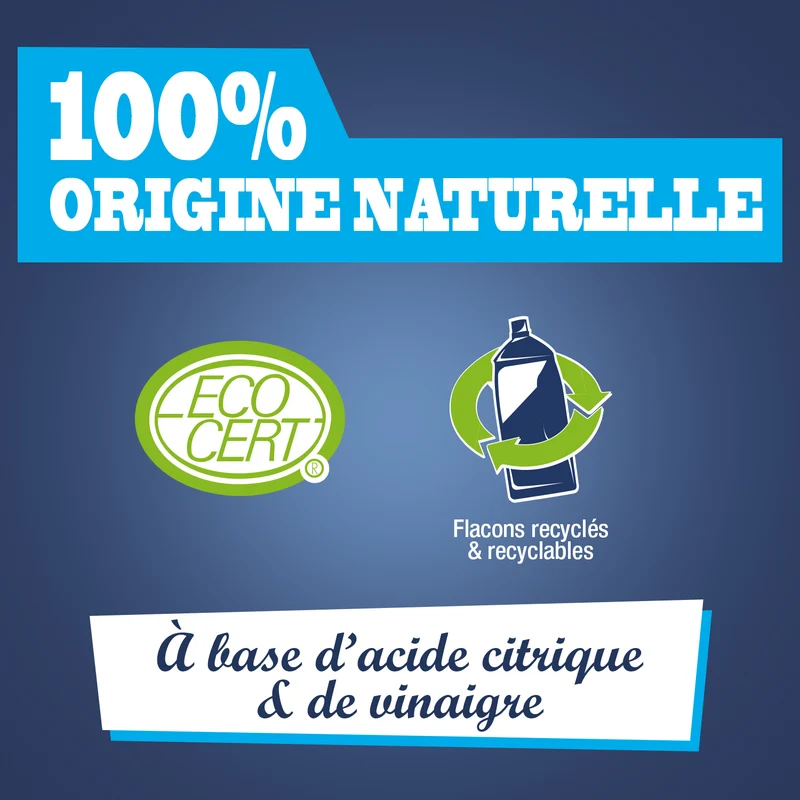 Le liquide de rincage à base d'acide citrique & de vinaigre
