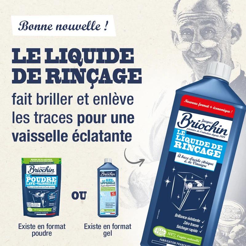 Le liquide de rincage à base d'acide citrique & de vinaigre