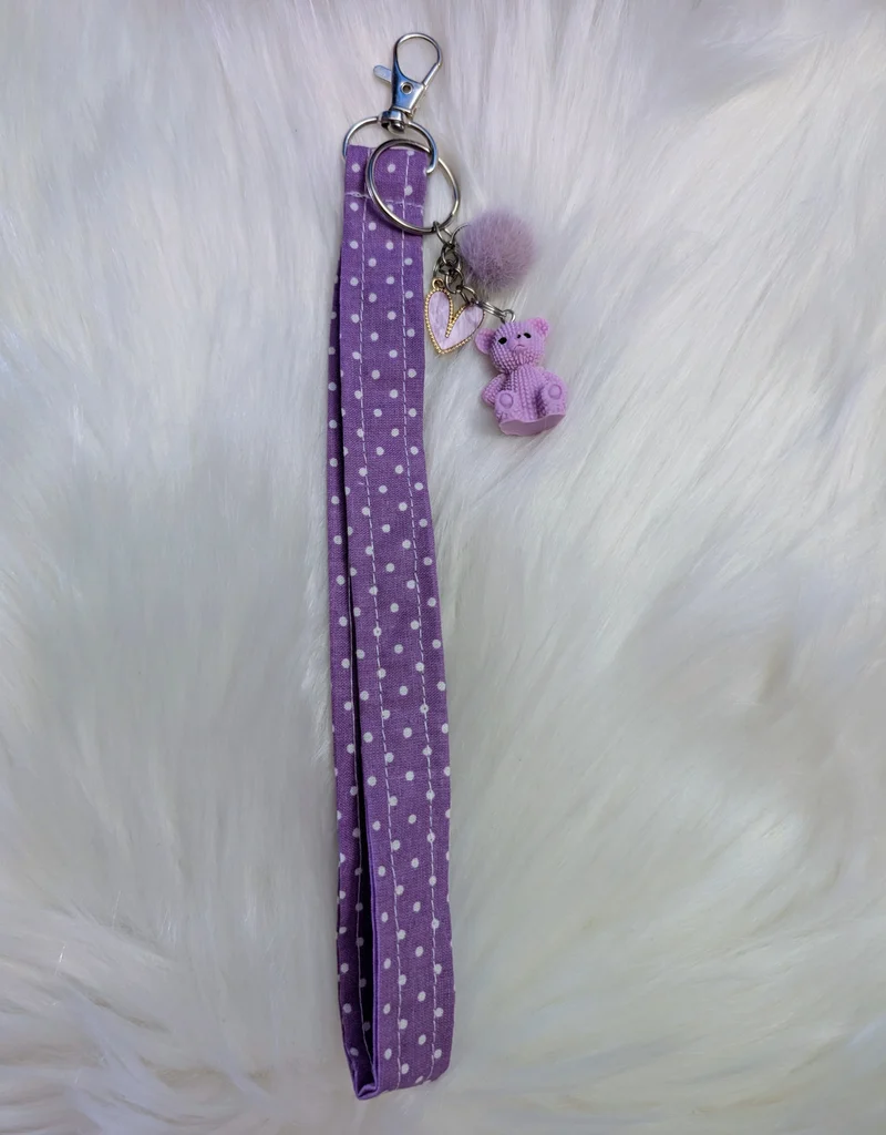 Porte-clés - OURSON MAUVE