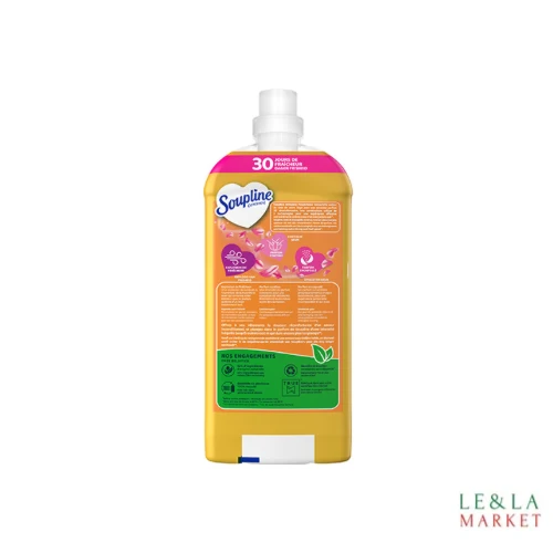 Adoucissant liquide mandarine et notes de vanille Soupline 60 lavages
