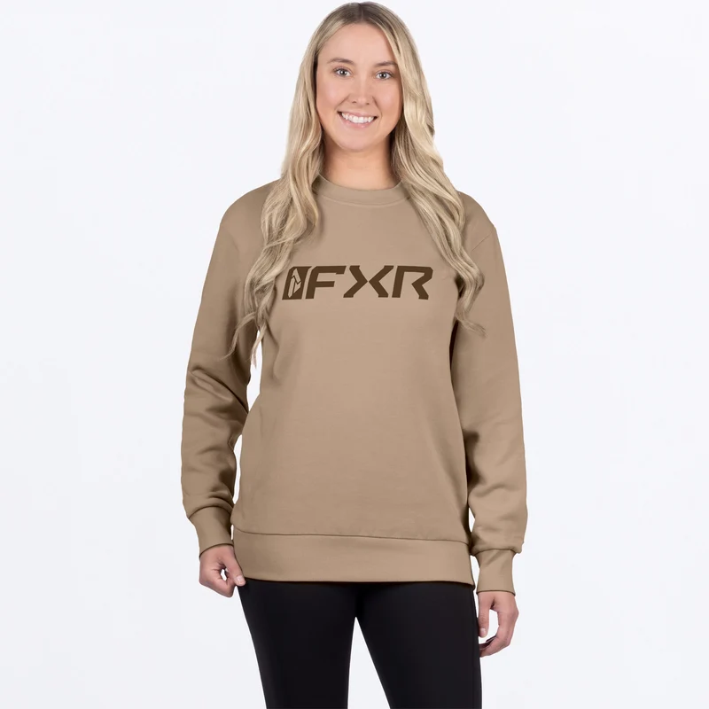 Women's Mitered Cotton Crewneck Sweatshirt