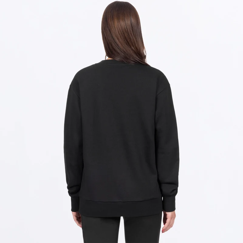 Women's Mitered Cotton Crewneck Sweatshirt