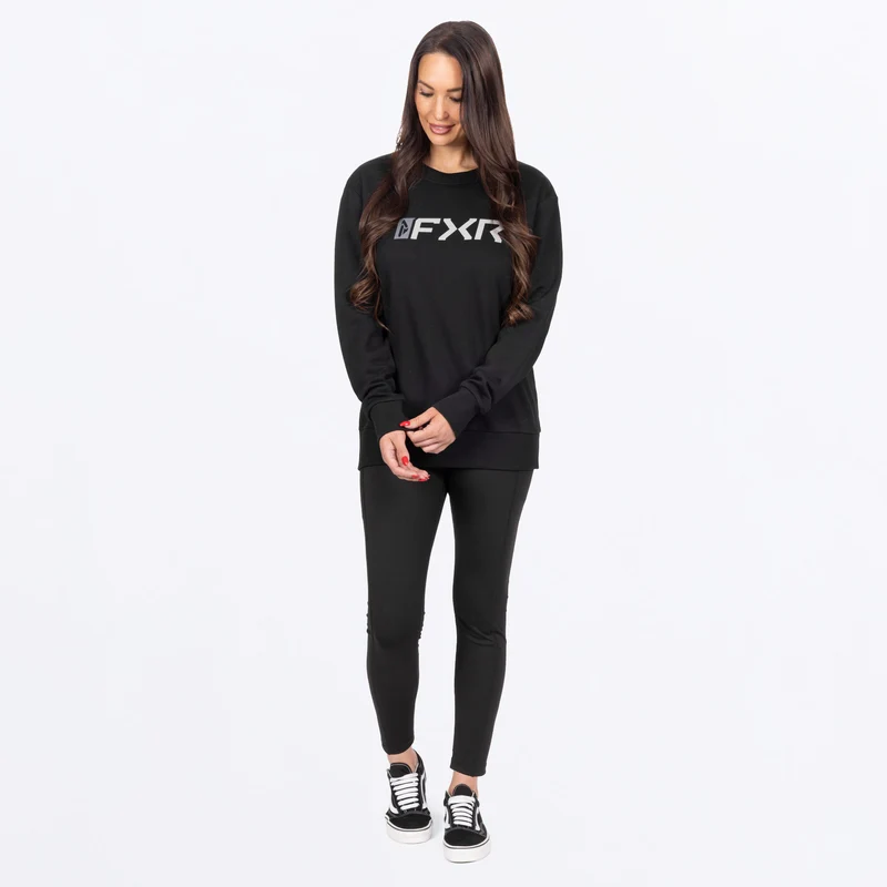 Women's Mitered Cotton Crewneck Sweatshirt