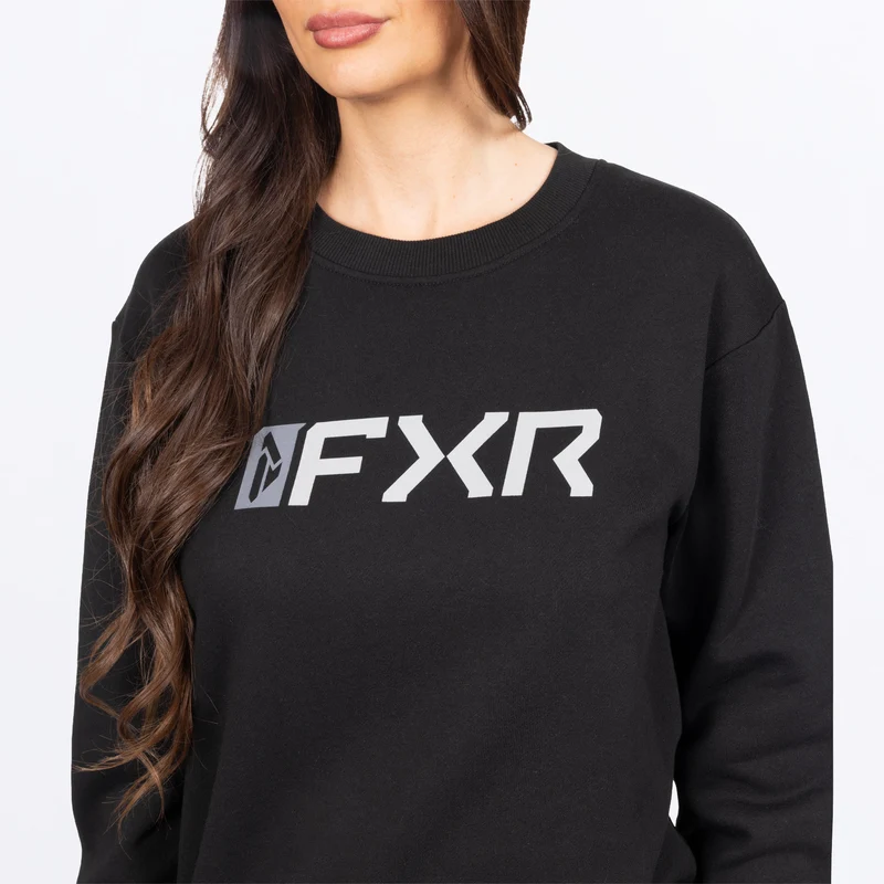 Women's Mitered Cotton Crewneck Sweatshirt