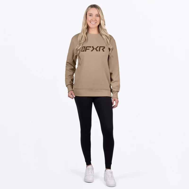 Women's Mitered Cotton Crewneck Sweatshirt