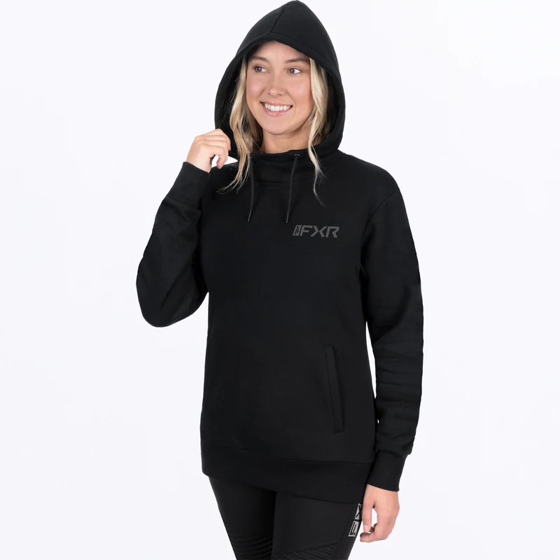 Women's Mitered Cotton Pullover Hoodie