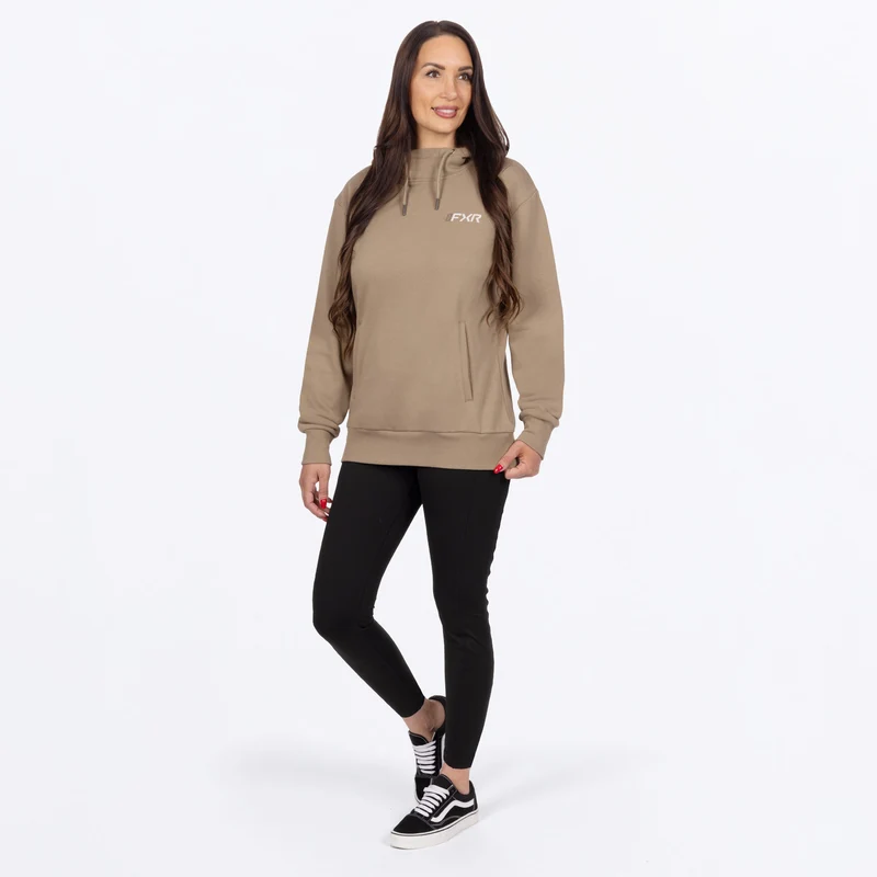Women's Mitered Cotton Pullover Hoodie