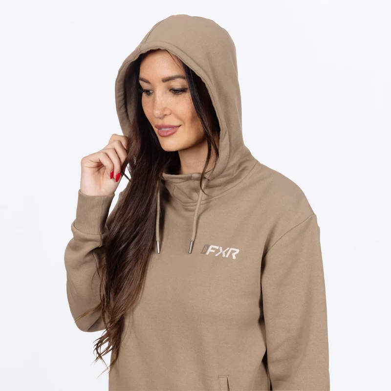 Women's Mitered Cotton Pullover Hoodie