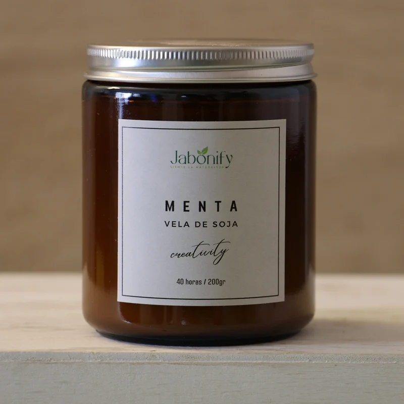 Vela de soja de Menta