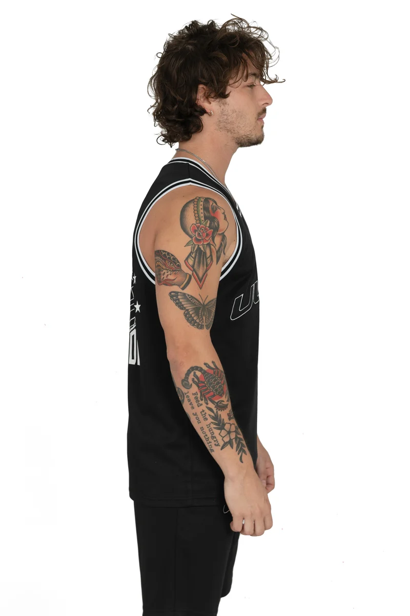 BLACK BASKETBALL JERSEY