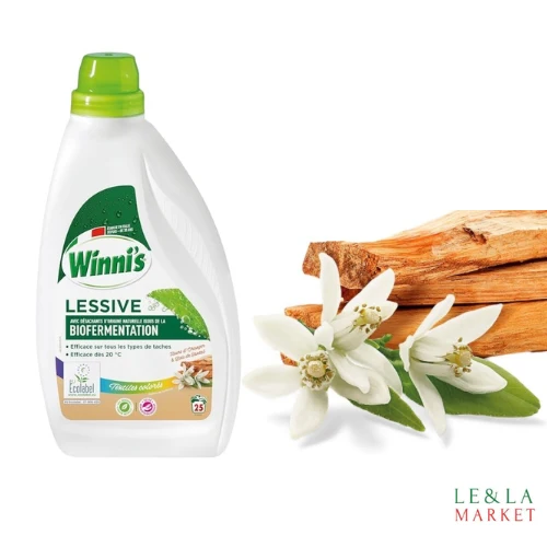 Lessive fleurs d’oranger & bois de Santal WINNI’S 25 lavages