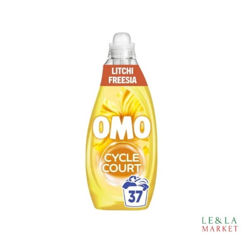 Lessive liquide parfumé plaisir tropical freesia litchi OMO 37 lavages