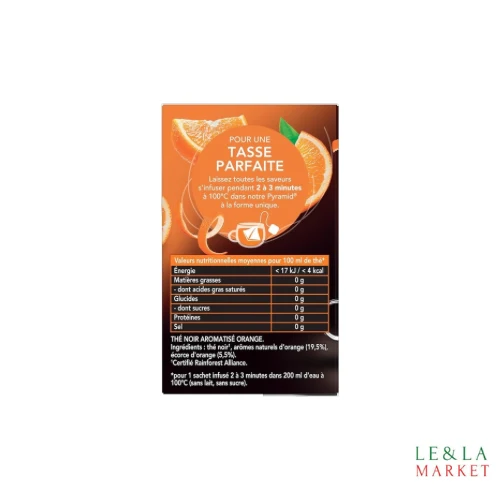 Thé noir aux zestes d'orange d'Espagne Lipton 20 sachets
