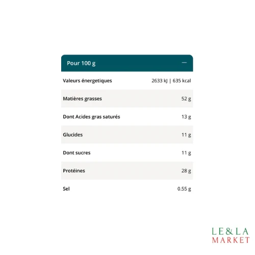 Beurre de cacahuète bio NATU 220g