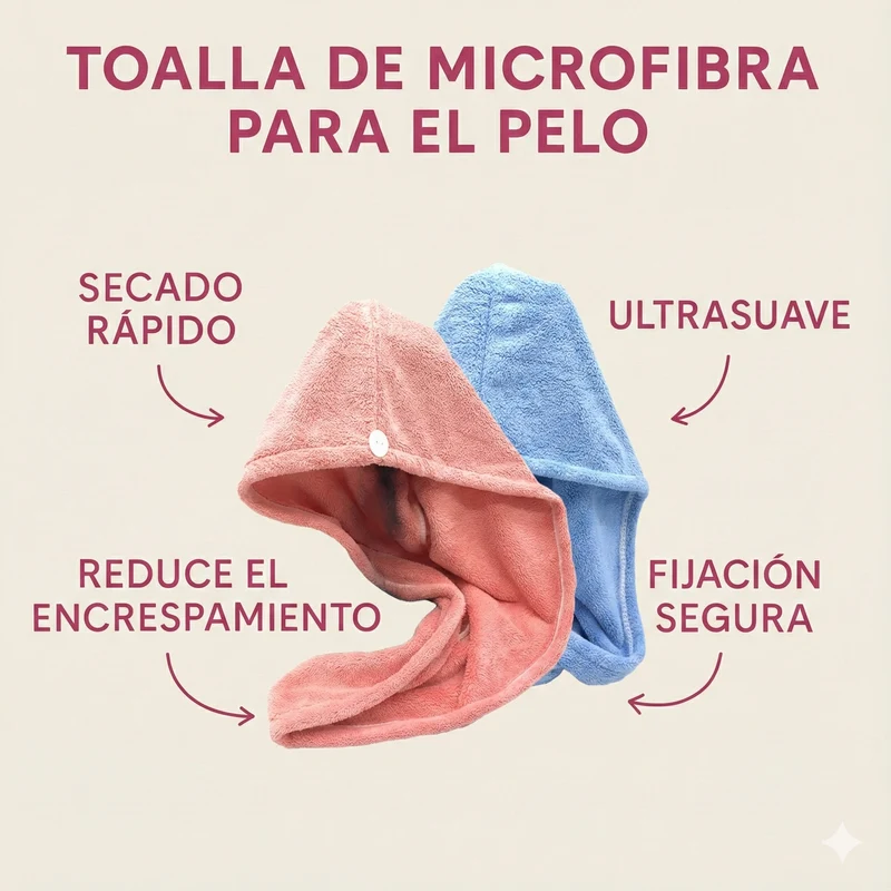 Toalla microfibra para el pelo