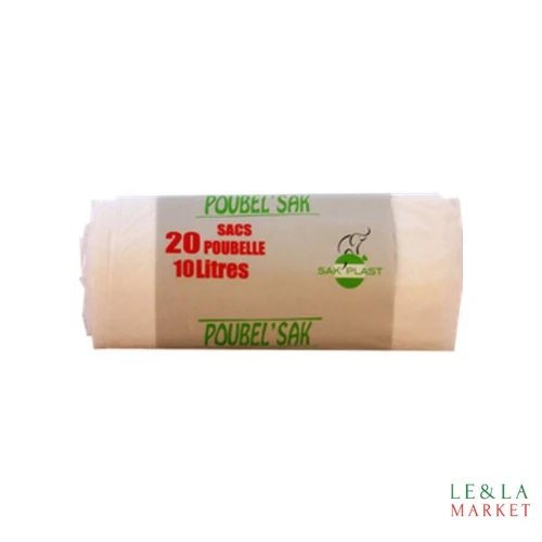 Sac poubelle blanc Poubel'Sak 20x10L