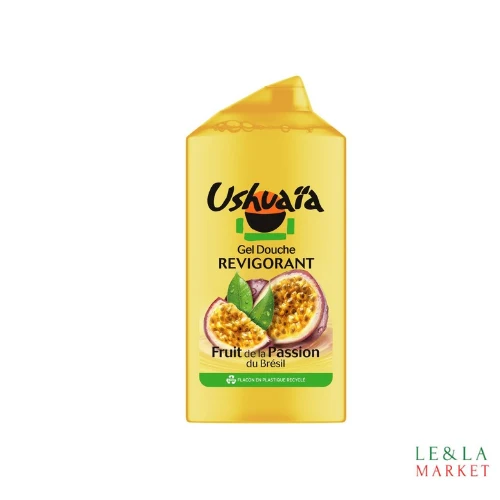 Gel douche revigorant à la pulpe de fruit de la fassion du Brésil Ushuaïa 310ml