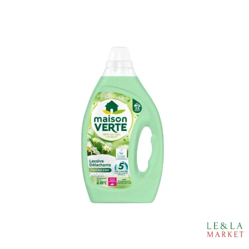 Lessive liquide hypoallergénique détachante MAISON VERTE 33 lavages