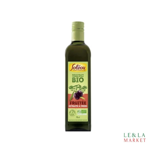 Huile d'olive vierge extra Biologique fruitée Soléou 75cl