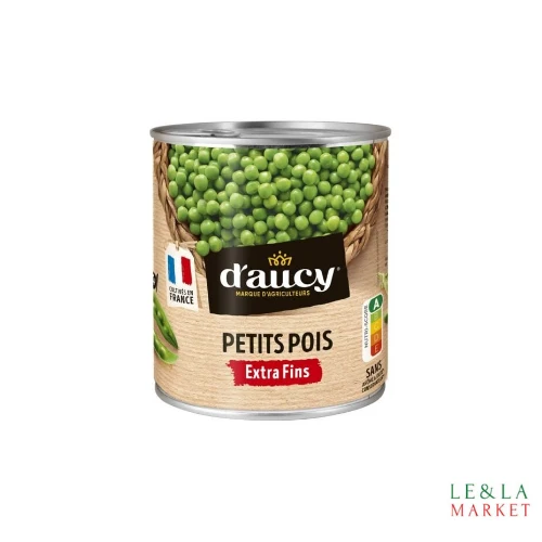 Petits pois extra fins D'aucy 530g