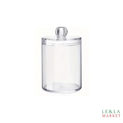 Organisateur de cotons tiges en acrylique transparent