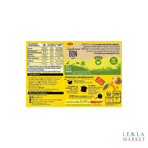 Bouillon kub de volaille Maggi x18(180g)